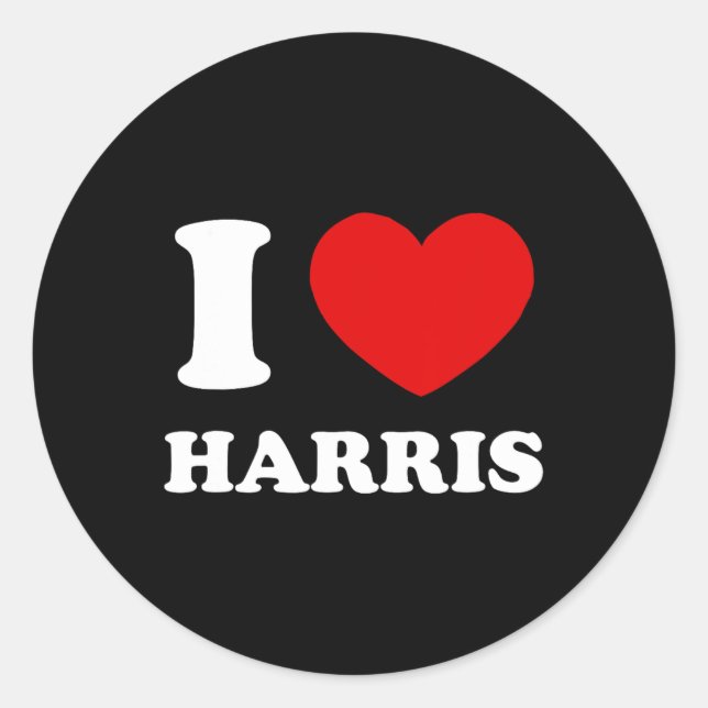 Adesivo Love Harris I Heart Harris Funny First Name Harris (Frente)