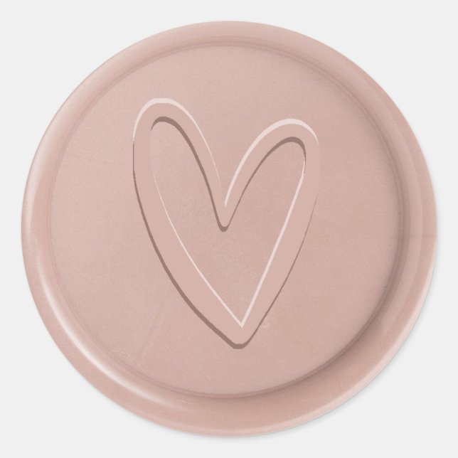 Adesivo Love Heare Cafe Mocca Wax Seal Sticker (Frente)