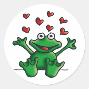 Adesivo love heart frog