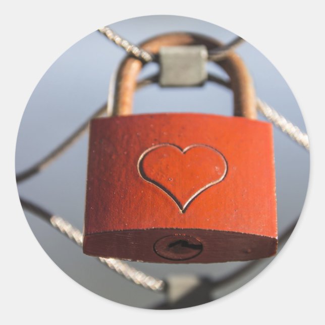 Adesivo Love Heart Padlock (Frente)