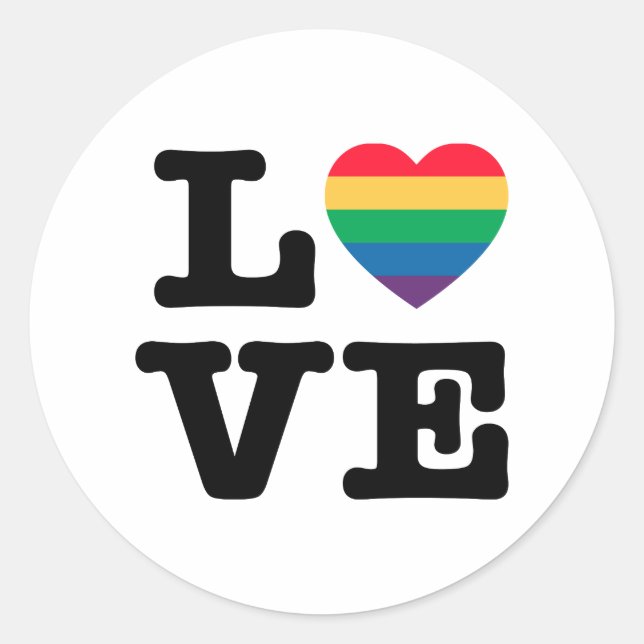Adesivo Love Heart Pride Sticker (Frente)