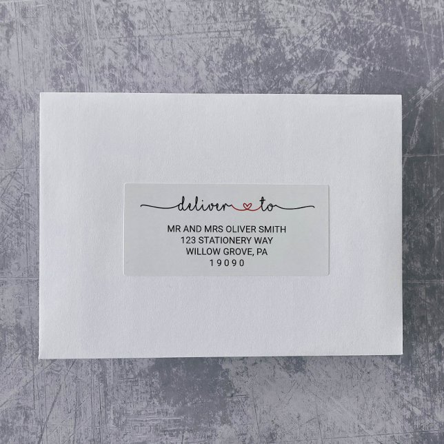 Adesivo Love Hearts Red Wedding Guest Labels (Criador carregado)