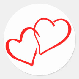 Adesivo Love Intertwined Red Heart Sticker / Seal