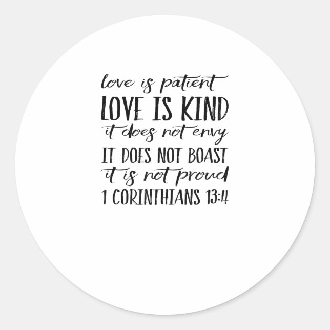 Adesivo Love Is Patient Love Is Kind Elegant Style  (Frente)