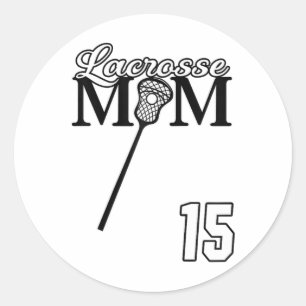 Adesivo Love Lacrosse Mãe Lacrosse #15 Shirt Lax Player Je