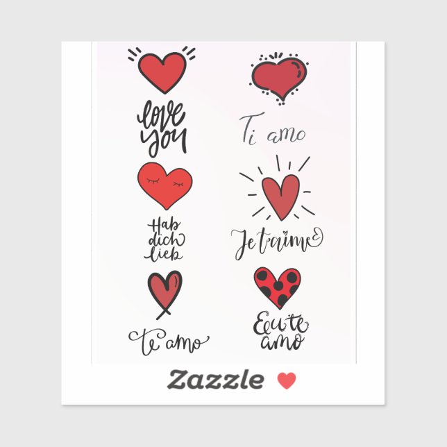 Adesivo Love Languages  (Folha)