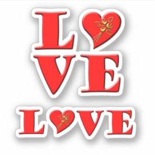 Adesivo Love Letters Namorados 2 em 1