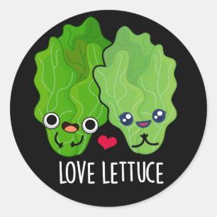 Adesivo Love Lettuce Funny Veggie Pun Dark BG