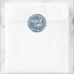Adesivo Love & Light Bokeh Hanukkah<br><div class="desc">Feliz Hanukkah! Adicione o toque perfeito de acabamento aos seus envelopes ou presentes com estes adesivos festivos. Design apresenta um fundo azul de boque,  quadro branco estrelado e "Amor e Luz" em texto branco de bruxaria.</div>
