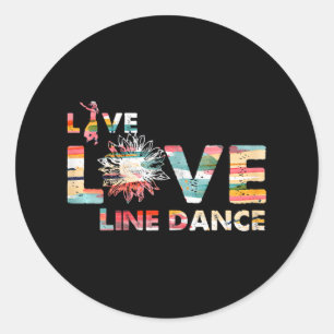 Adesivo Love Line Dancing Flower Dance Dancer Western Musi
