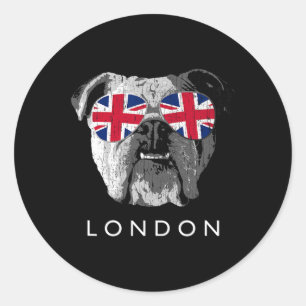 Adesivo Love London English Bulldog Uk Flag Sungles Souven