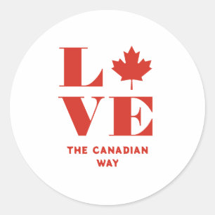 Adesivo Love Maple Folha Diversão Canadiana Texto Personal