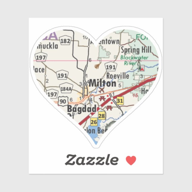 Adesivo Love Milton Florida (Folha)