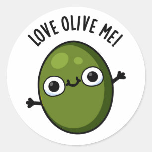 Adesivo Love Olive Me Bonito Comida Pun