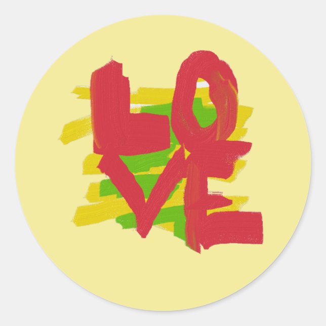 Adesivo Love Painted Art Sticker (Frente)