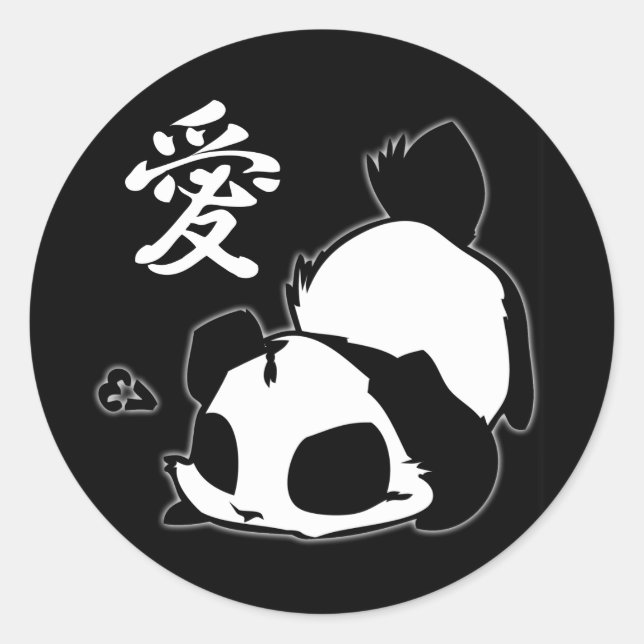 Adesivo Love Panda Stickers (Frente)