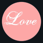 Adesivo Love Pink Sticker<br><div class="desc">Love Pink Sticker Personalize a cor de fundo para satisfazer as suas necessidades de convite de casamento</div>