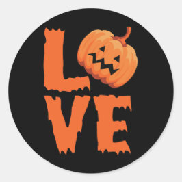 Adesivo Love Pumpkin Halloween Sticker Design