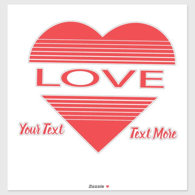 Adesivo Love & Romance Concept Design with Heart Elements (Folha)