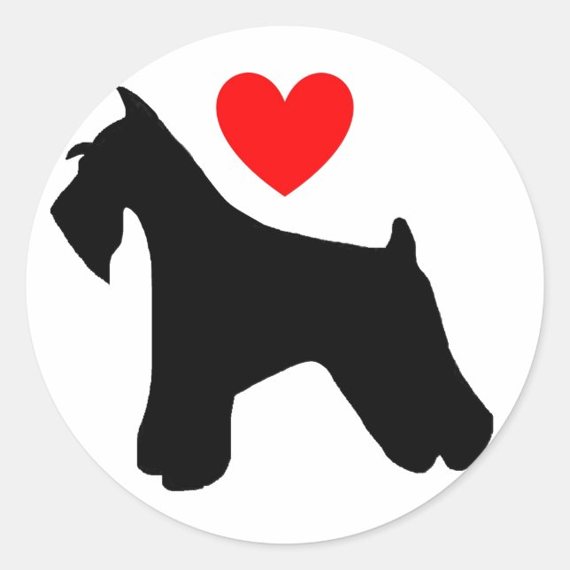 Adesivo Love Schnauzer Sticker (Frente)