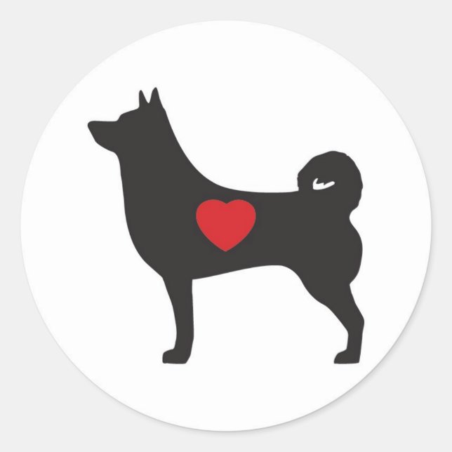 Adesivo Love Shiba Inu - Sticker (Frente)