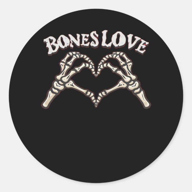 Adesivo Love Skeleton Hand Classic (Frente)