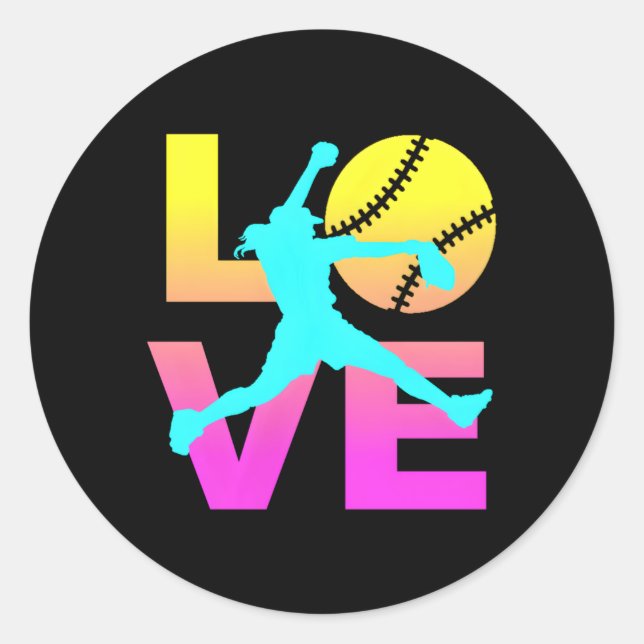 Adesivo Love Softball N (Frente)