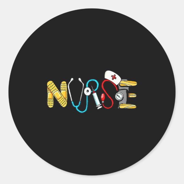 Adesivo Love Stethoscope Nurse Life Valentine Day Women  (Frente)