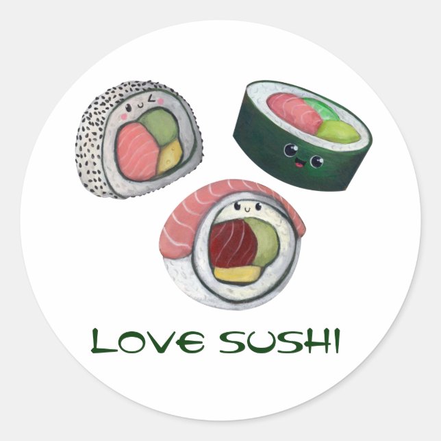Adesivo Love Sushi (Frente)