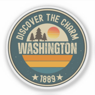 Adesivo Love Washington - WA State Souvenir