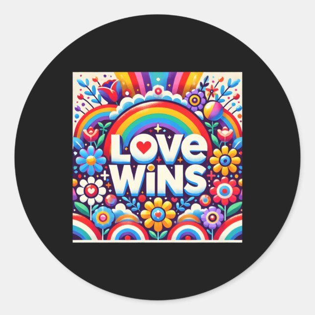 Adesivo Love Win Art Camisetas Sticker (Frente)