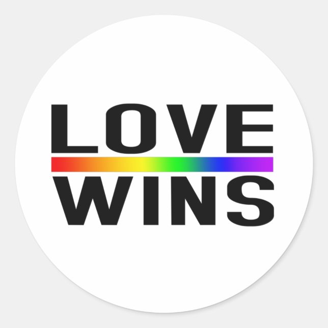 Adesivo Love Wins - LGBTQ+ Pride  (Frente)