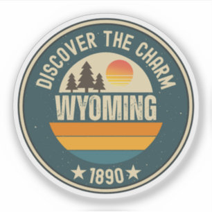 Adesivo Love Wyoming - Souvenir do Estado Bonito WY