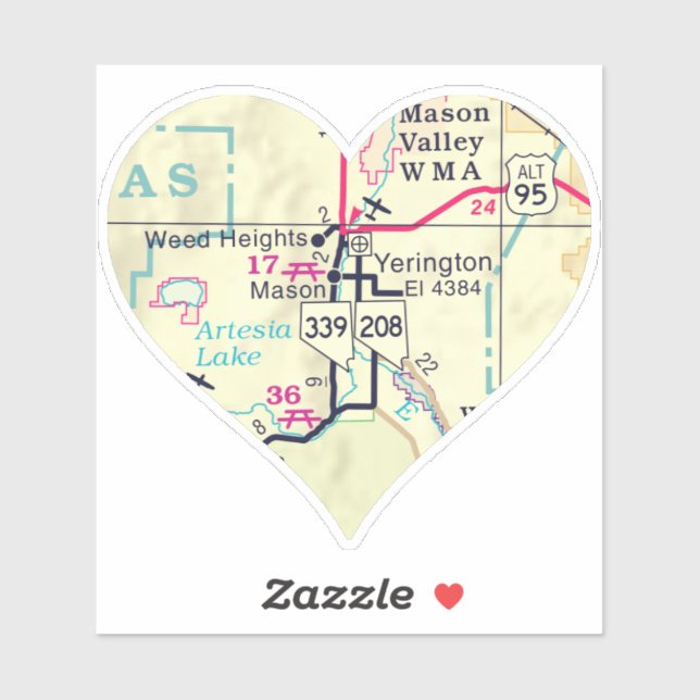 Adesivo Love Yerington NV (Folha)