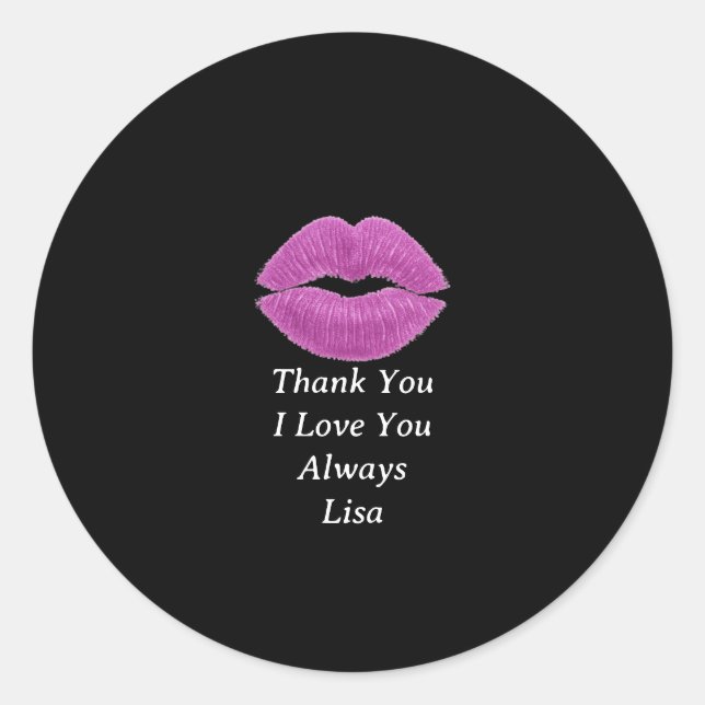 Adesivo Love You Always Thank You  (Frente)