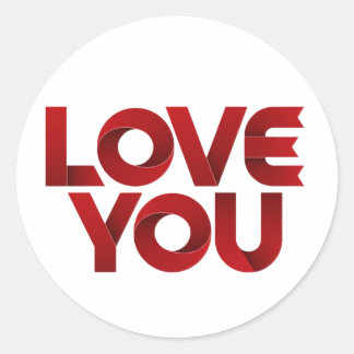 Adesivo Love You – Bold Romantic Typography