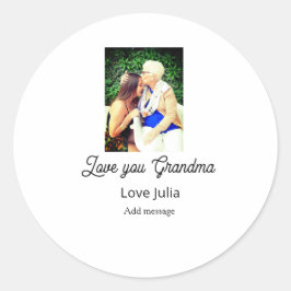 Adesivo Love you Grandma photo name love message grandkids