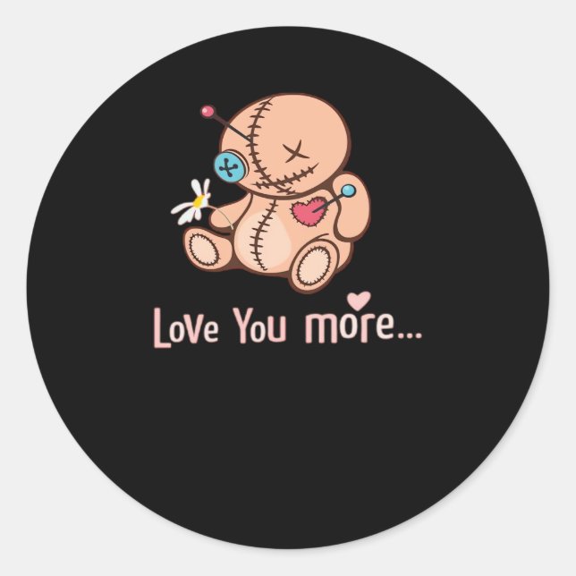 Adesivo Love You More Minimal Design  (Frente)