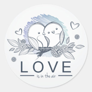 Adesivo Lovebird Love Está Em Air Blue Wed/ Business