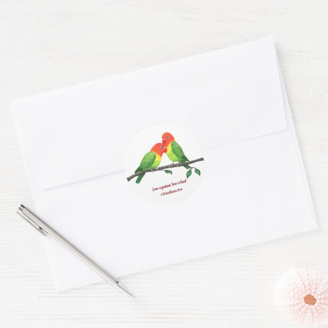 Adesivo Lovebird Round Sticker (Envelope)