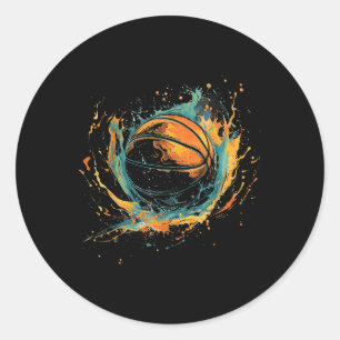 Adesivo Lover Watercolor Dra, basquetebol Trabalho de arte