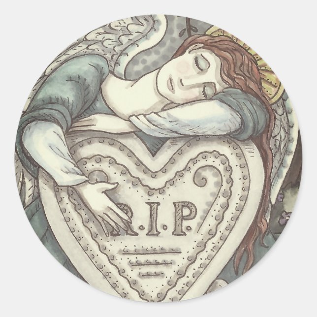 Adesivo LOVING GUARDIAN ANGEL CEMETERY STICKERS Rnd SHEET (Frente)