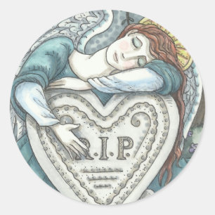 Adesivo LOVING GUARDIAN ANGEL CEMETERY STICKERS Rnd SHEET