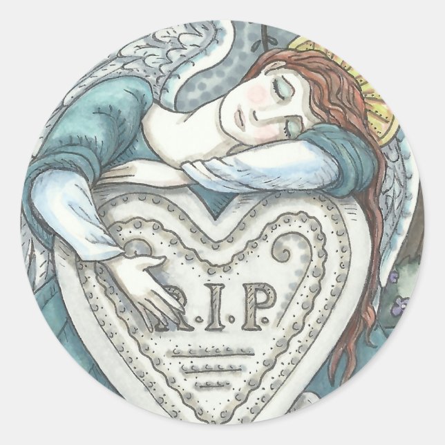 Adesivo LOVING GUARDIAN ANGEL CEMETERY STICKERS Rnd SHEET (Frente)