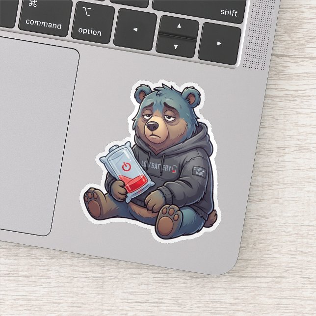 Adesivo Low Battery Bear (Detalhe)