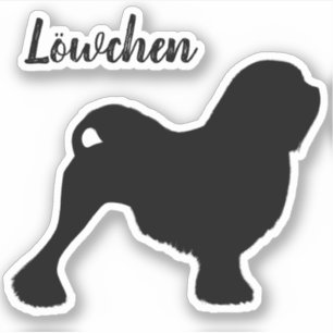 Adesivo Lowchen Dog Silhout Vinyl Decal