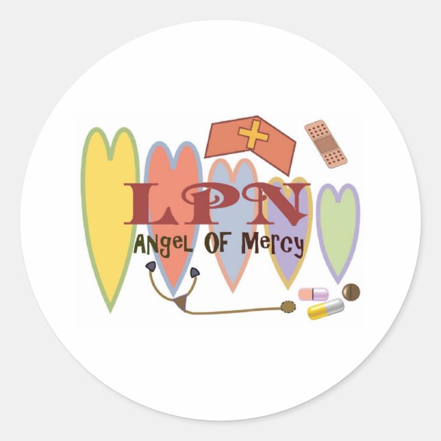Adesivo LPN "Angel of Compaixão" - Produtos para presentes (Frente)