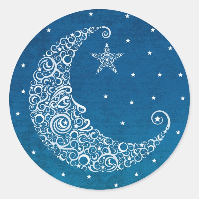 Adesivo Lua Azul - Azul (Frente)