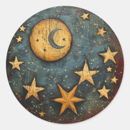 Adesivo Lua Celestial e Estrelas