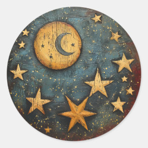 Adesivo Lua Celestial e Estrelas